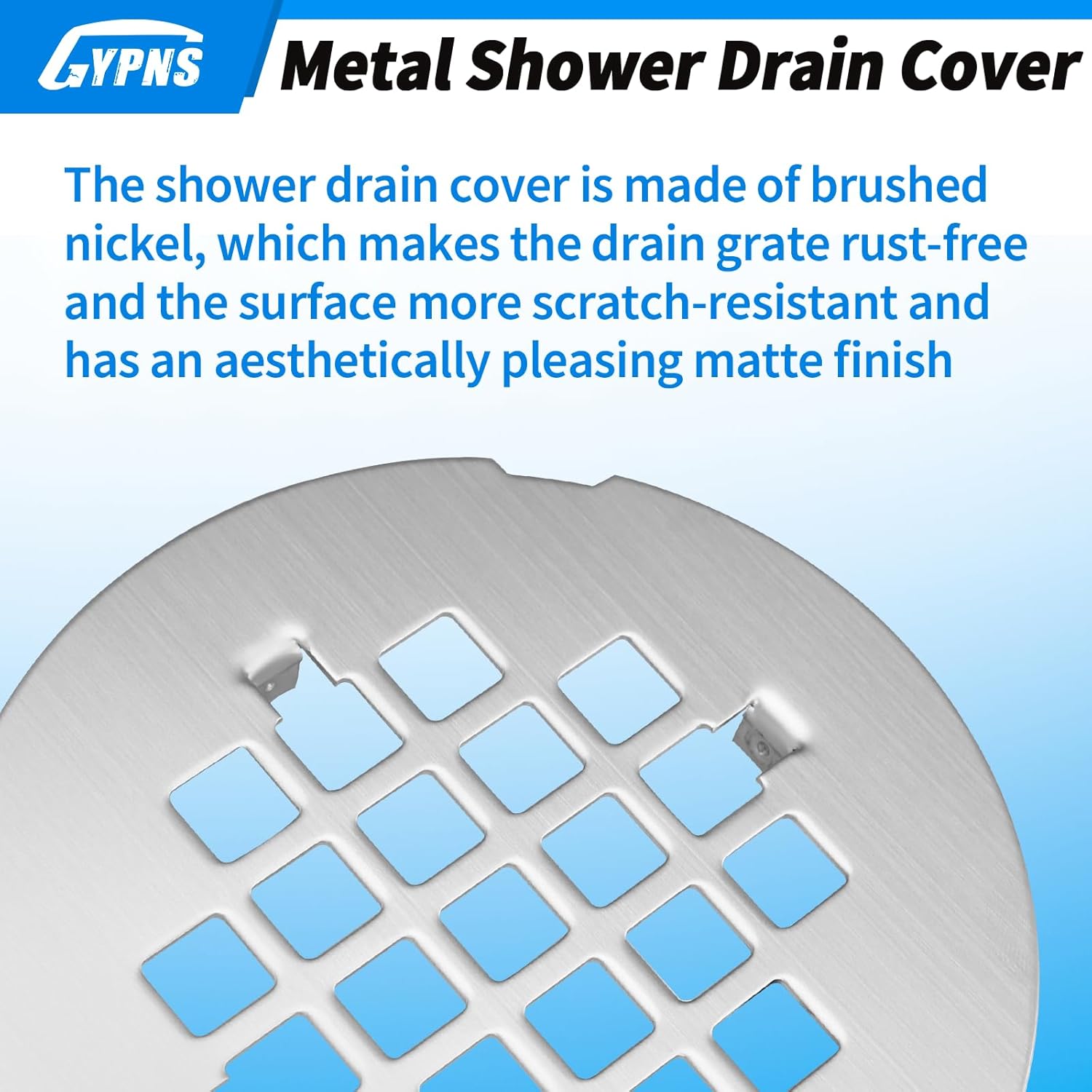Chrome Plated Shower Drain Cover 4-14 Round 2 Pack