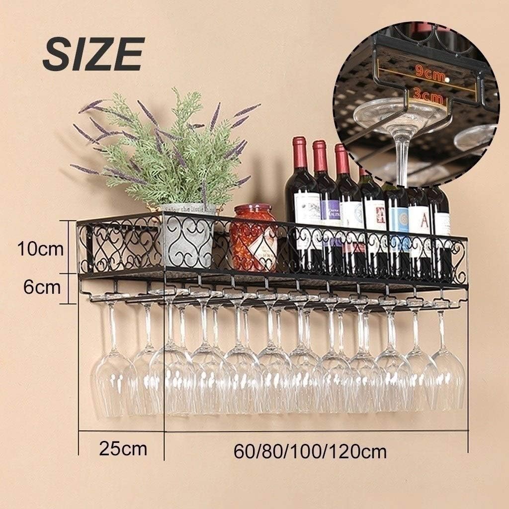 Pimex Industrial Retro Black Wall Wine Rack