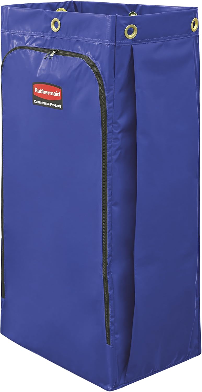 Rubbermaid Commercial 34-Gallon Cleaning Cart Bag Blue