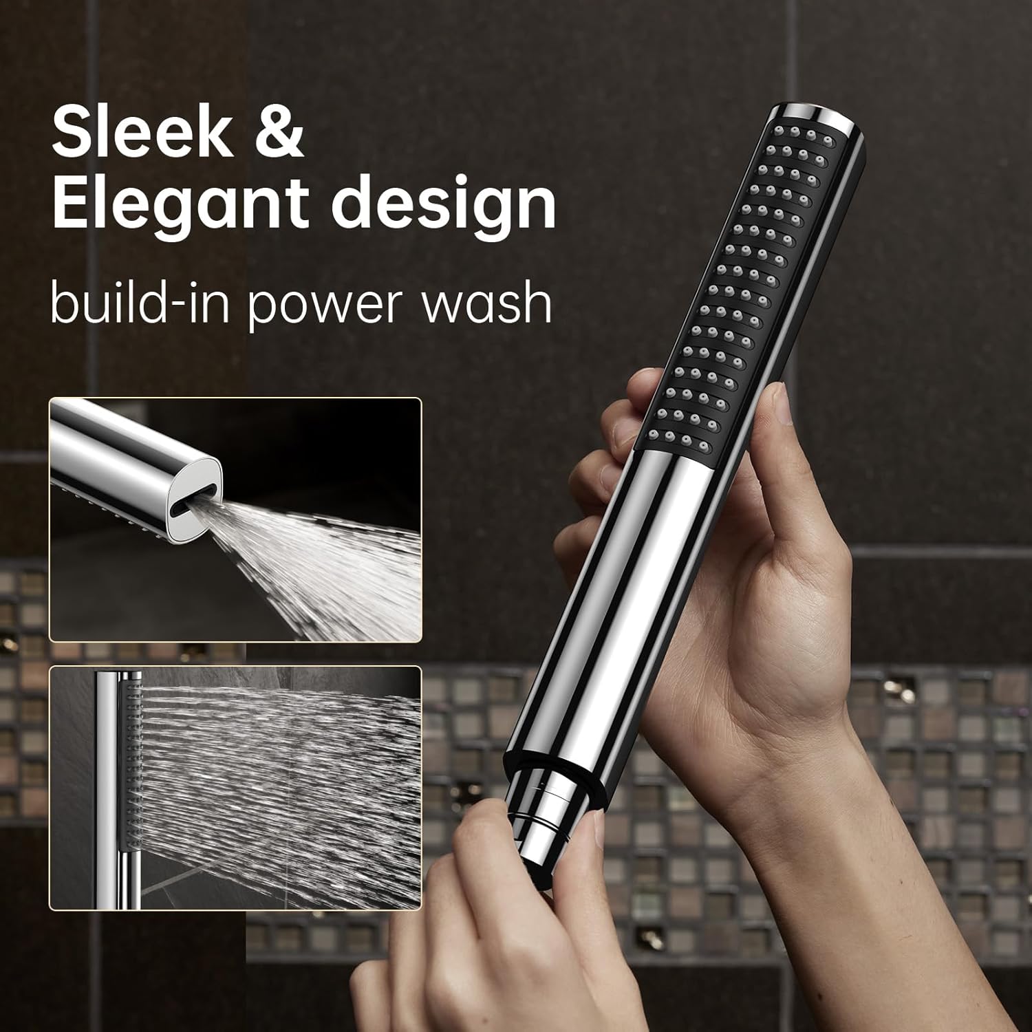 Veken 10 Inch All Metal Rain Shower Head with Handheld Spray Combo