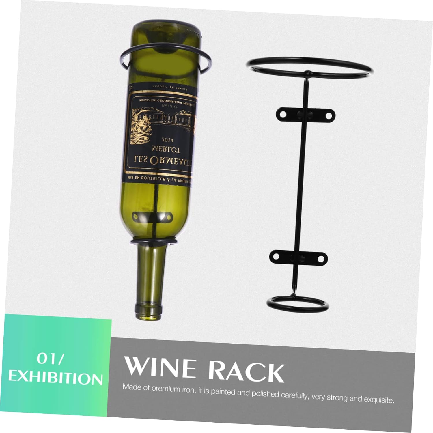 Ciieeo Wall-Mounted Wine Rack 6pcs Stylish Display Holder