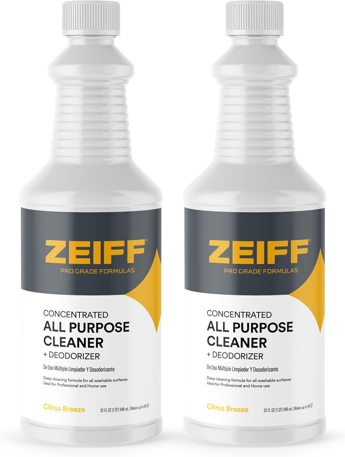 Zeiff Pro-Grade All-Purpose Cleaner Deodorizer 2 Pack
