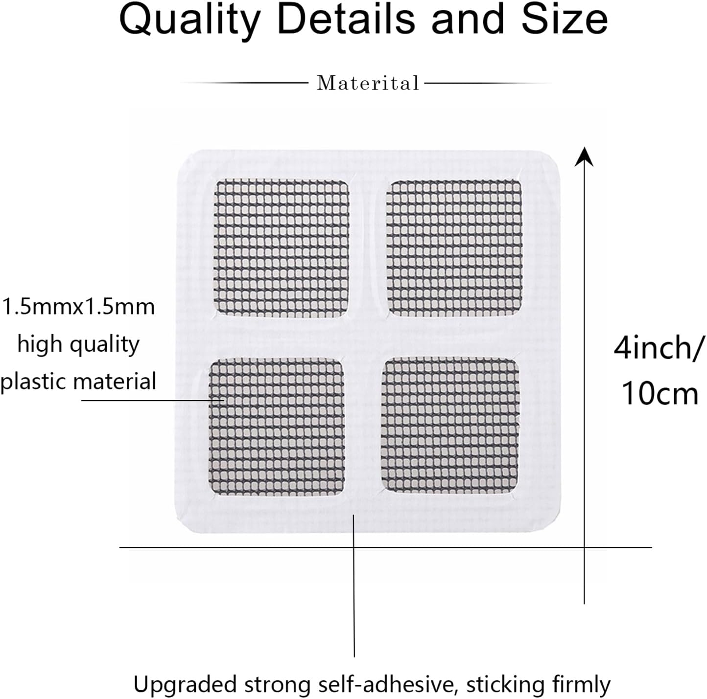 BOYYOEE 4 x 4 Drain Hair Catcher 30 PCS Pack
