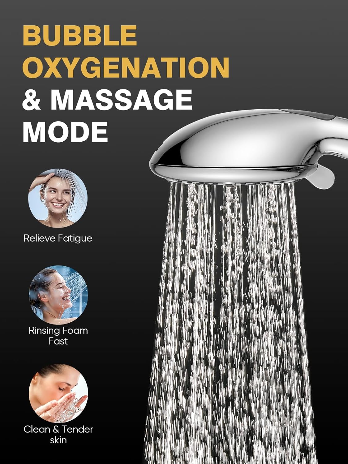 Cobbe 9 Functions Handheld Shower Head with Chrome Finish