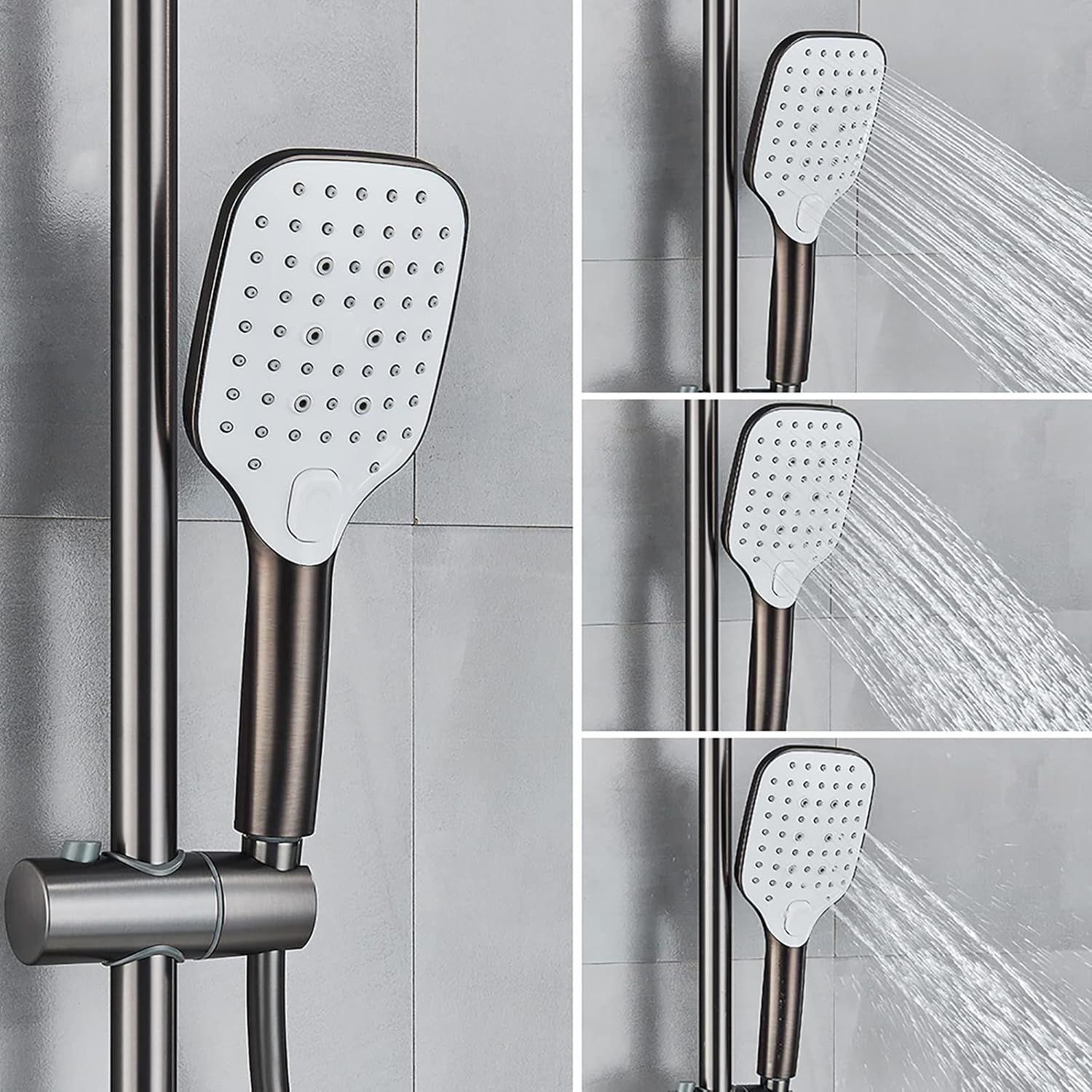 Shower System with 3 Modes and Large Rain Head