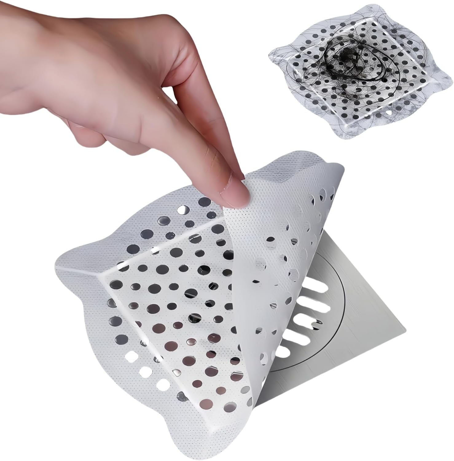 30 Pack 6 Inch Disposable Drain Hair Catcher
