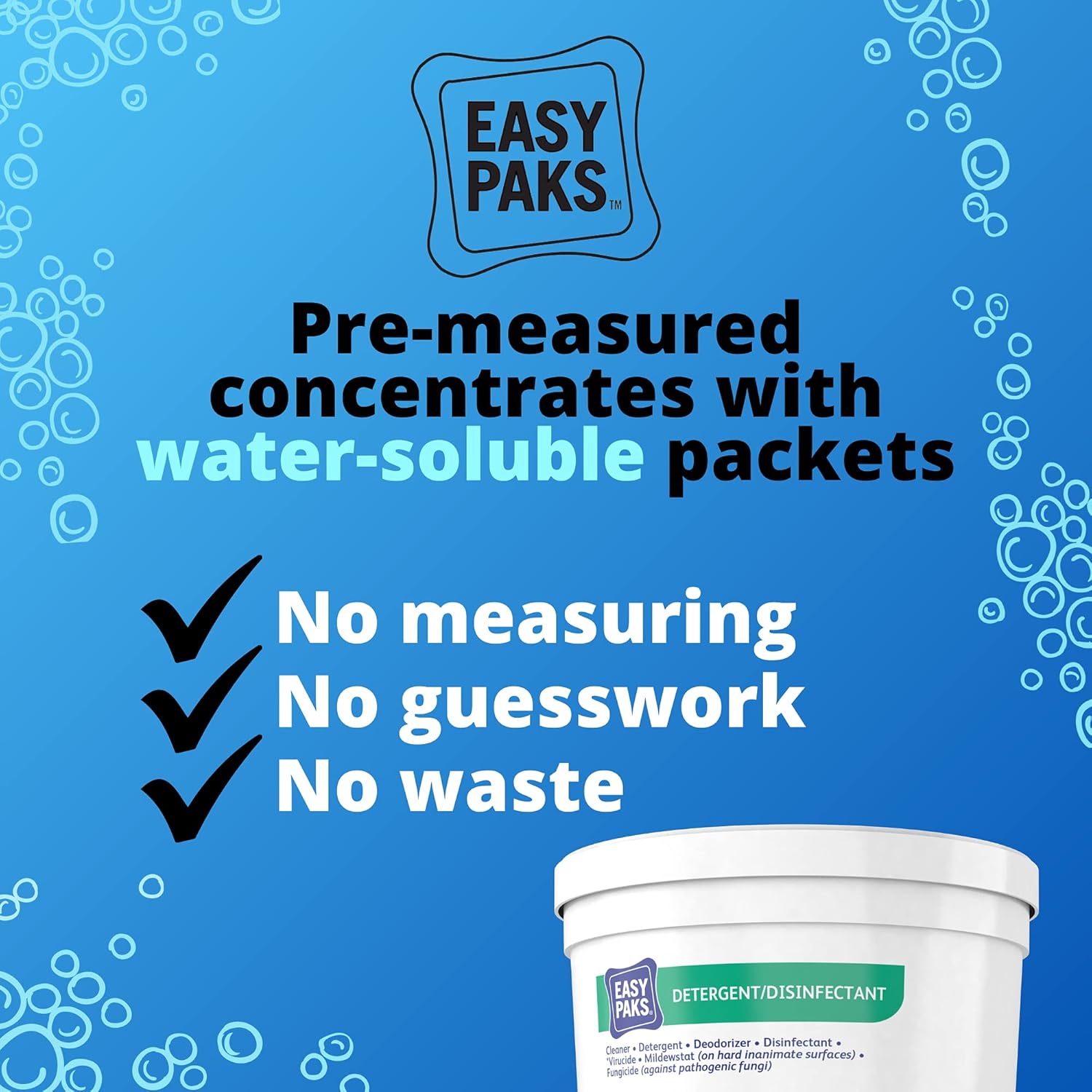 Diversey 5412135 Easy Paks Detergent Disinfectant 90-Packs per Tub