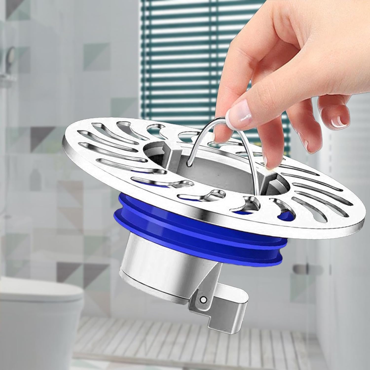 Self Closing Copper Floor Drain Plug for Sinks and Bathtubs 1