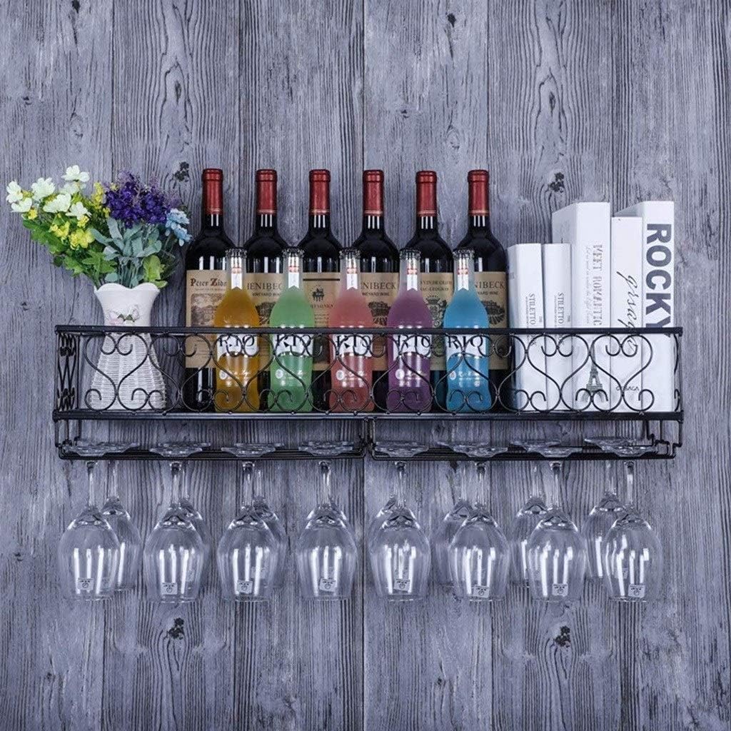 Pimex Industrial Retro Black Wall Wine Rack
