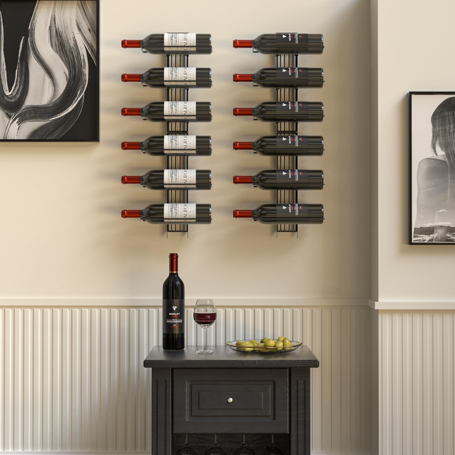 Wall Mount Wine Rack for 12 Bottles by J JACKCUBE DESIGN