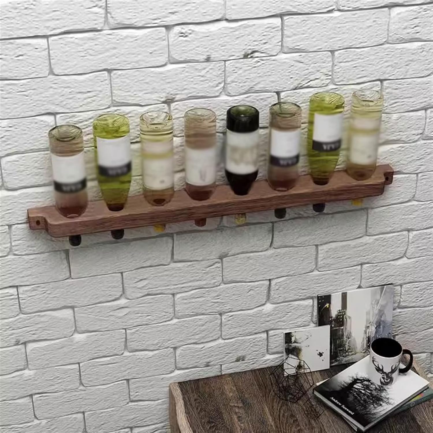 Stylish Wall-Mounted Wine Holder for Home Bar