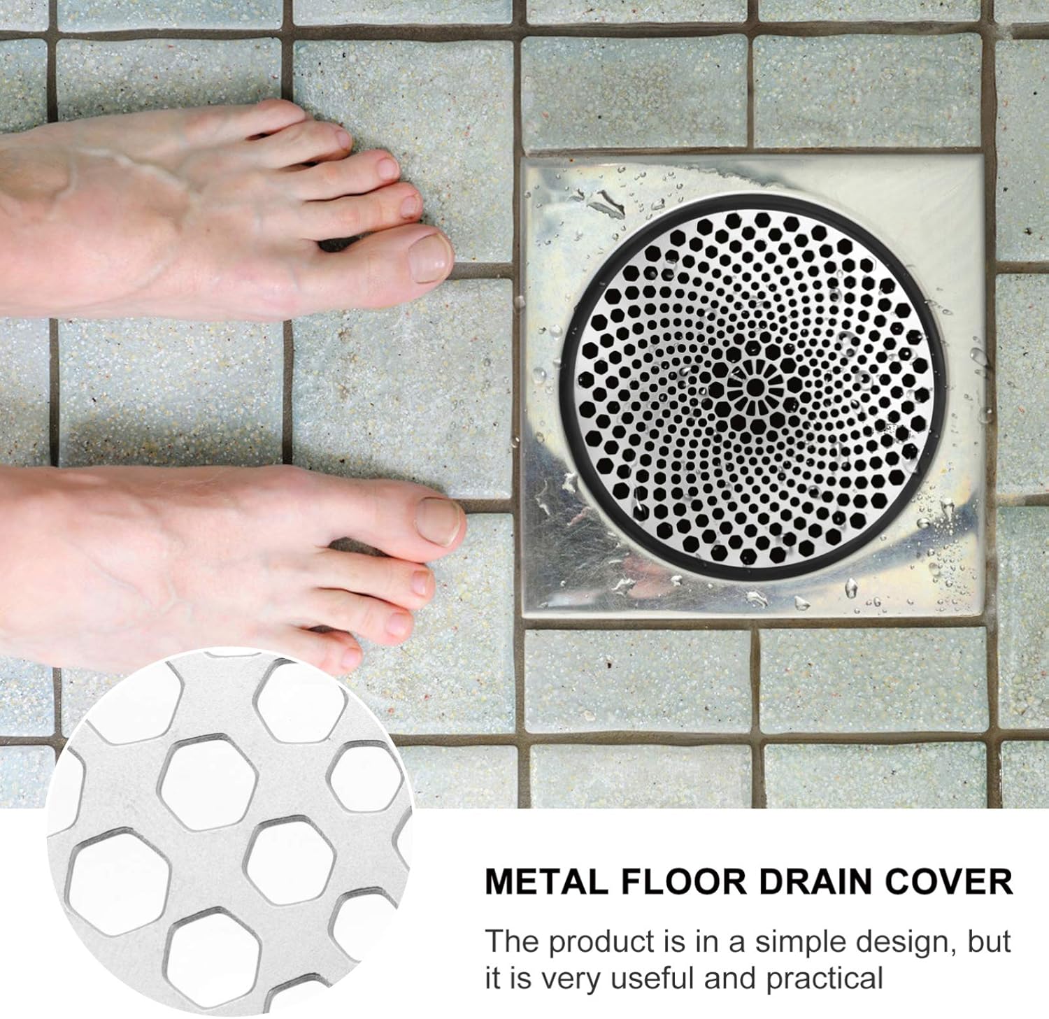 DOITOOL Floor Drain Cover with Hairpin Strainer
