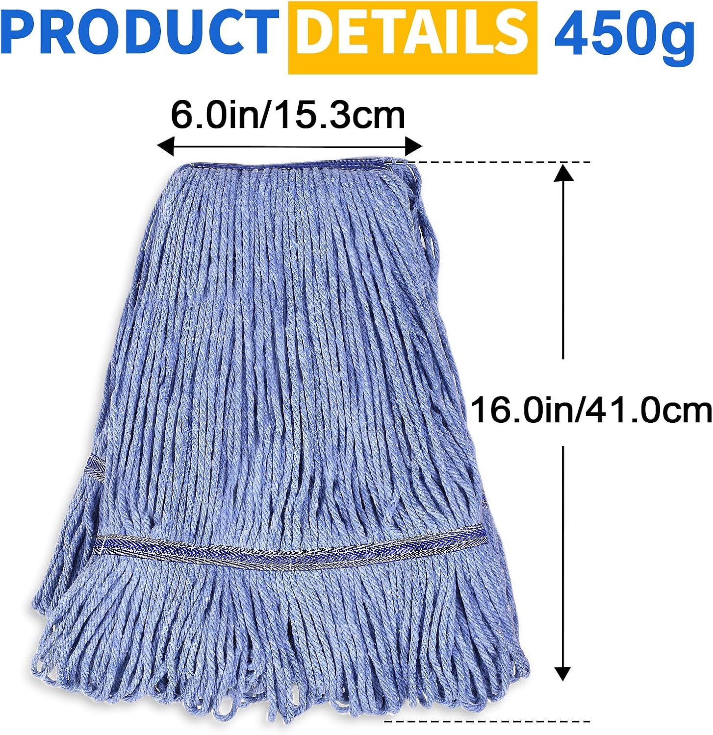 HiBaBy Heavy Duty Mop Head Replacement Pack of 4