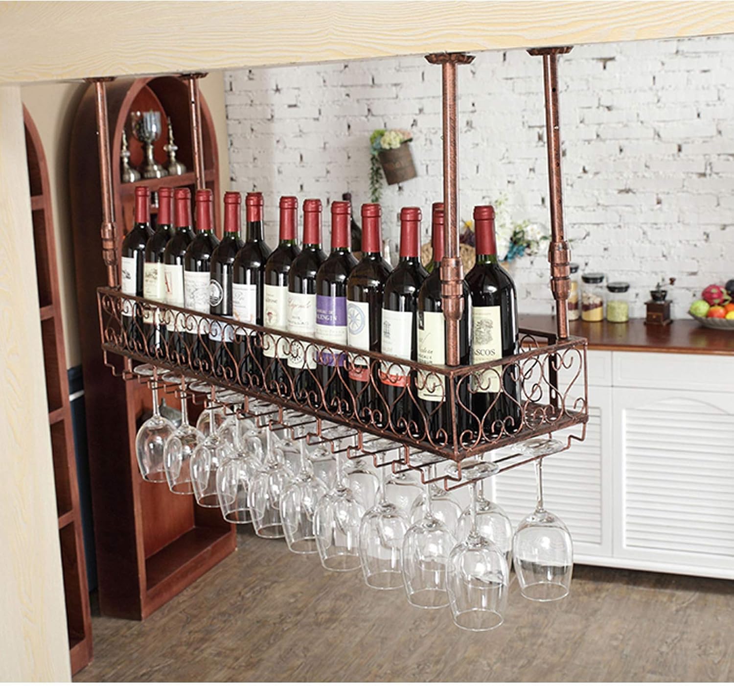 CGF- Wall-Mounted Wine Rack with Adjustable Shelves