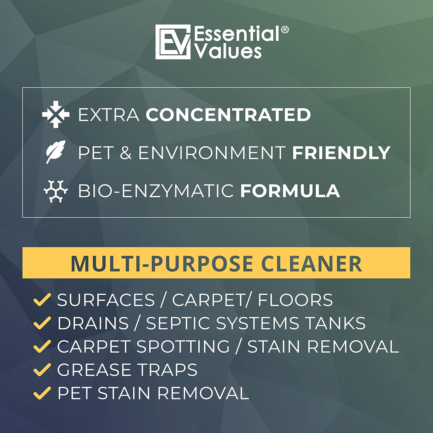 Essential Values Enzyme Cleaner 1 Gallon Drain Cleaner Multi-Purpose Solution
