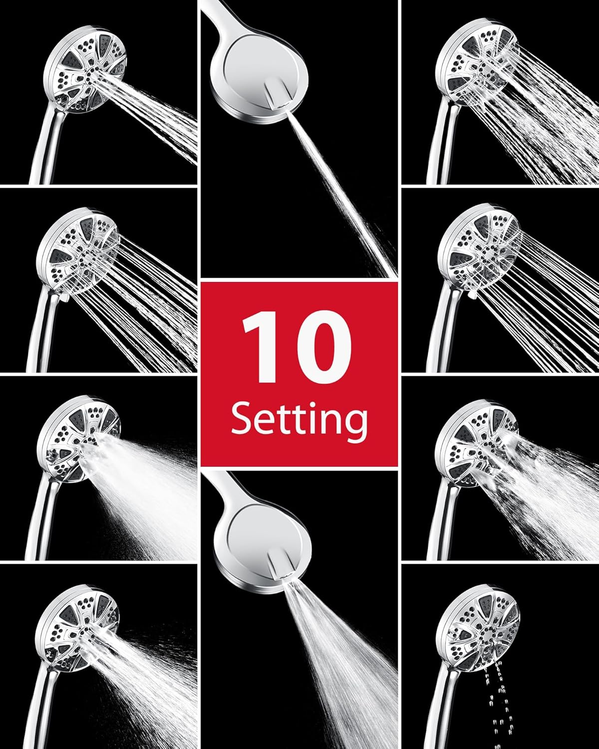 GRICH 2-in-1 Dual Shower Head with Handheld