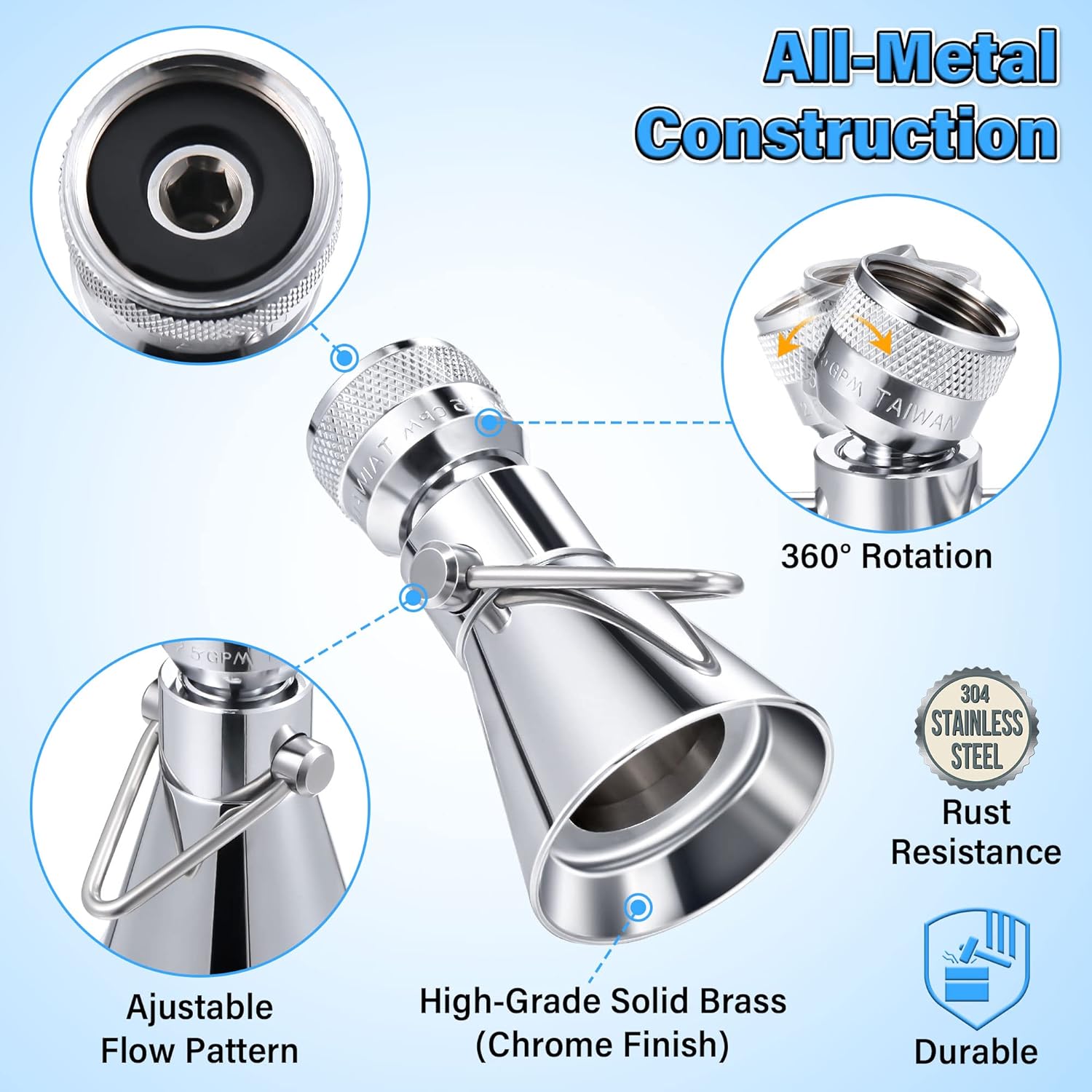 Enhon Water Saving Shower Head with 2 Settings
