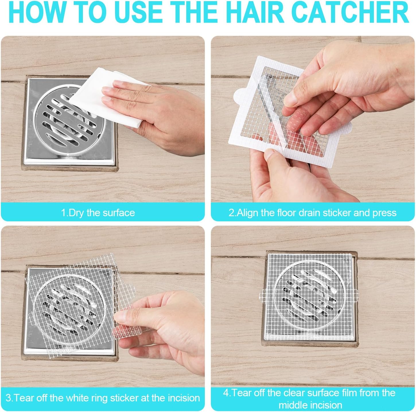 25pcs PEUTIER Shower Drain Hair Catchers