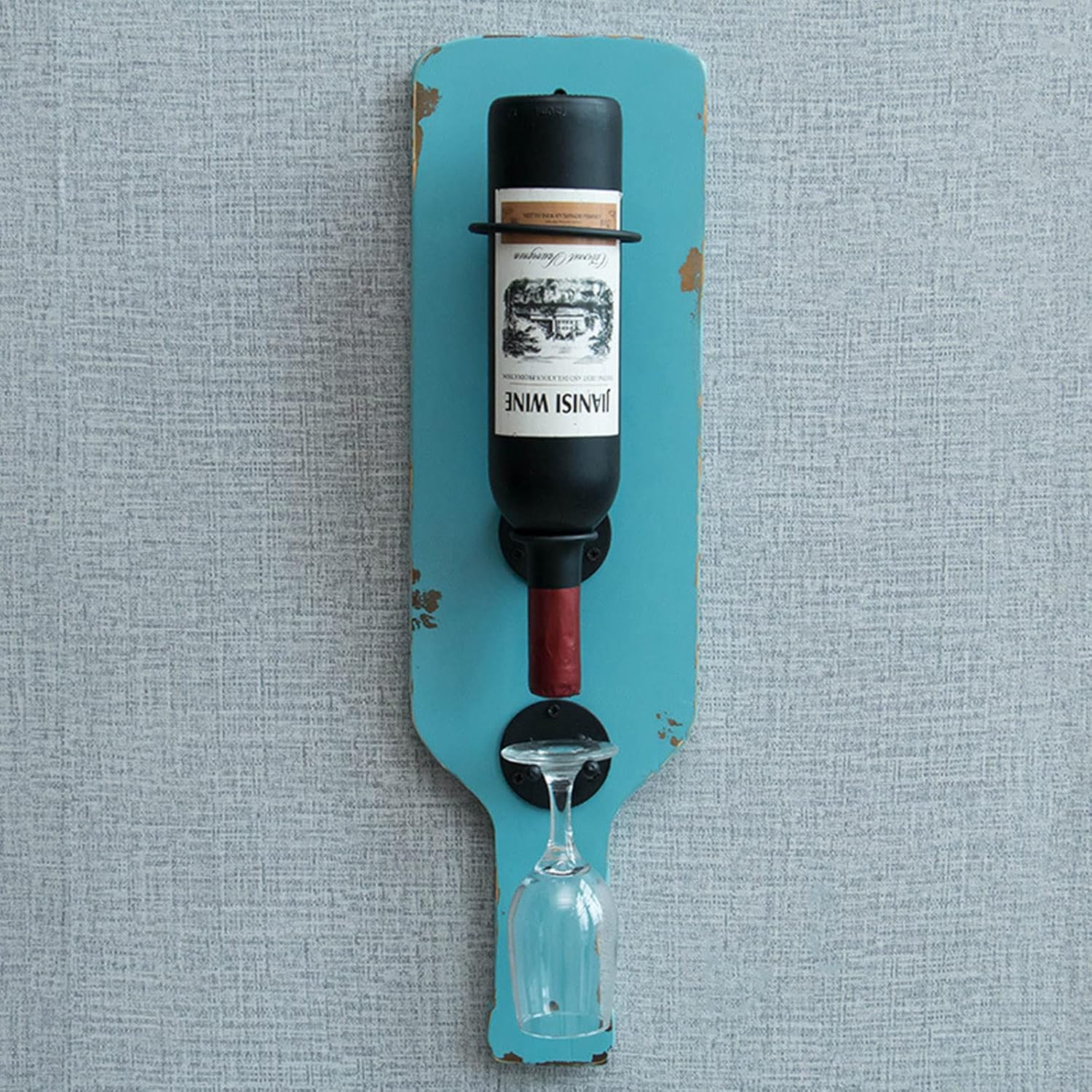KINTEOK Industrial Vintage Wine Rack Wall Mount