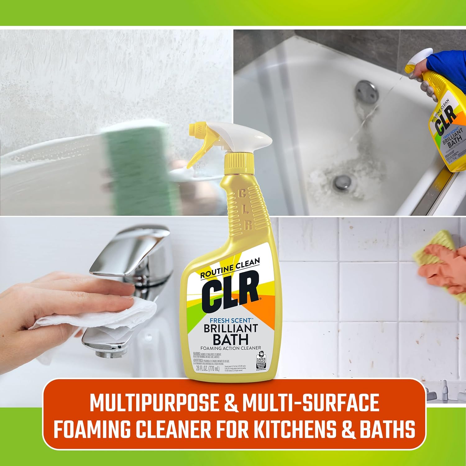 CLR PRO and CLR Brilliant Bath Foaming Cleaner Set