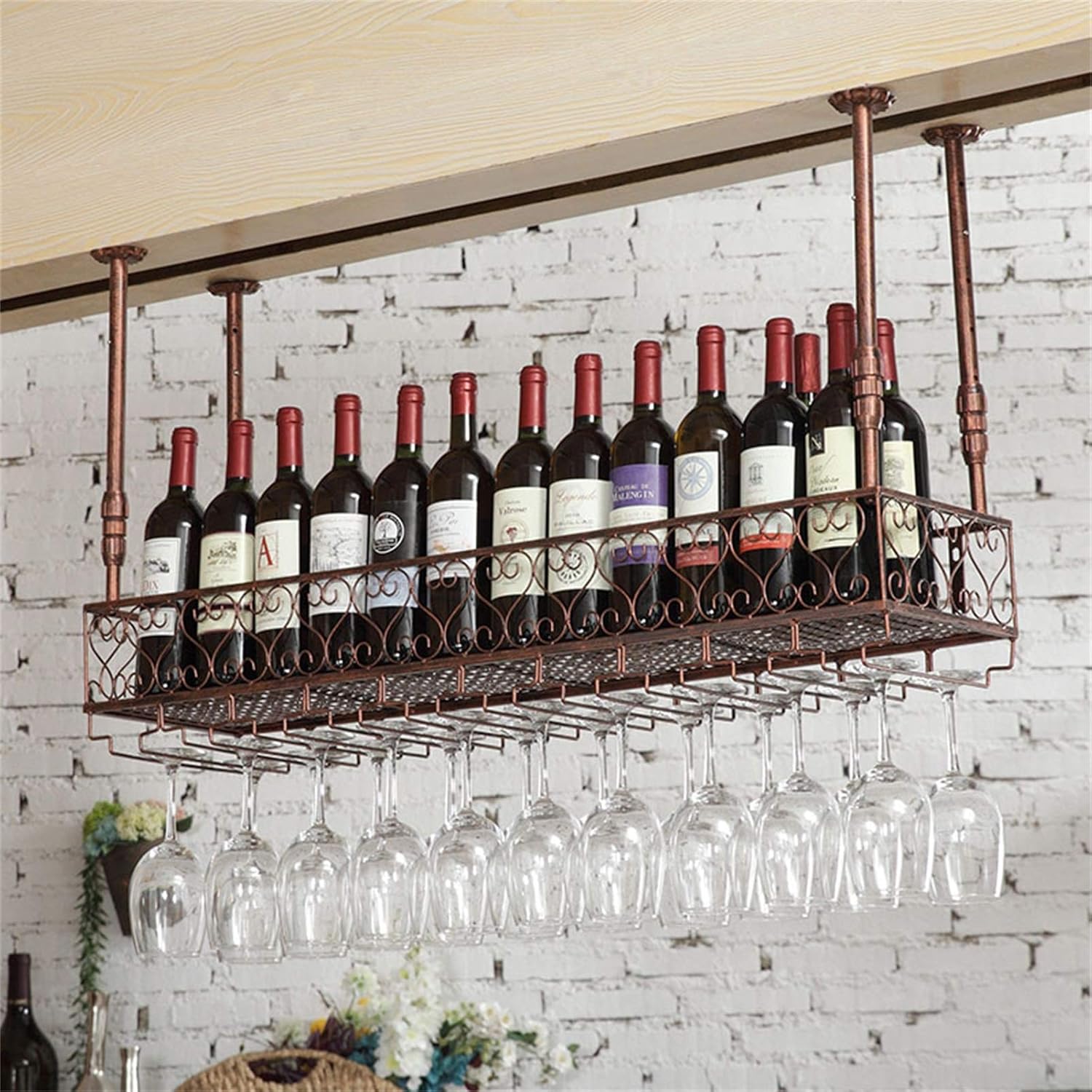 CGF- Wall-Mounted Wine Rack with Adjustable Shelves