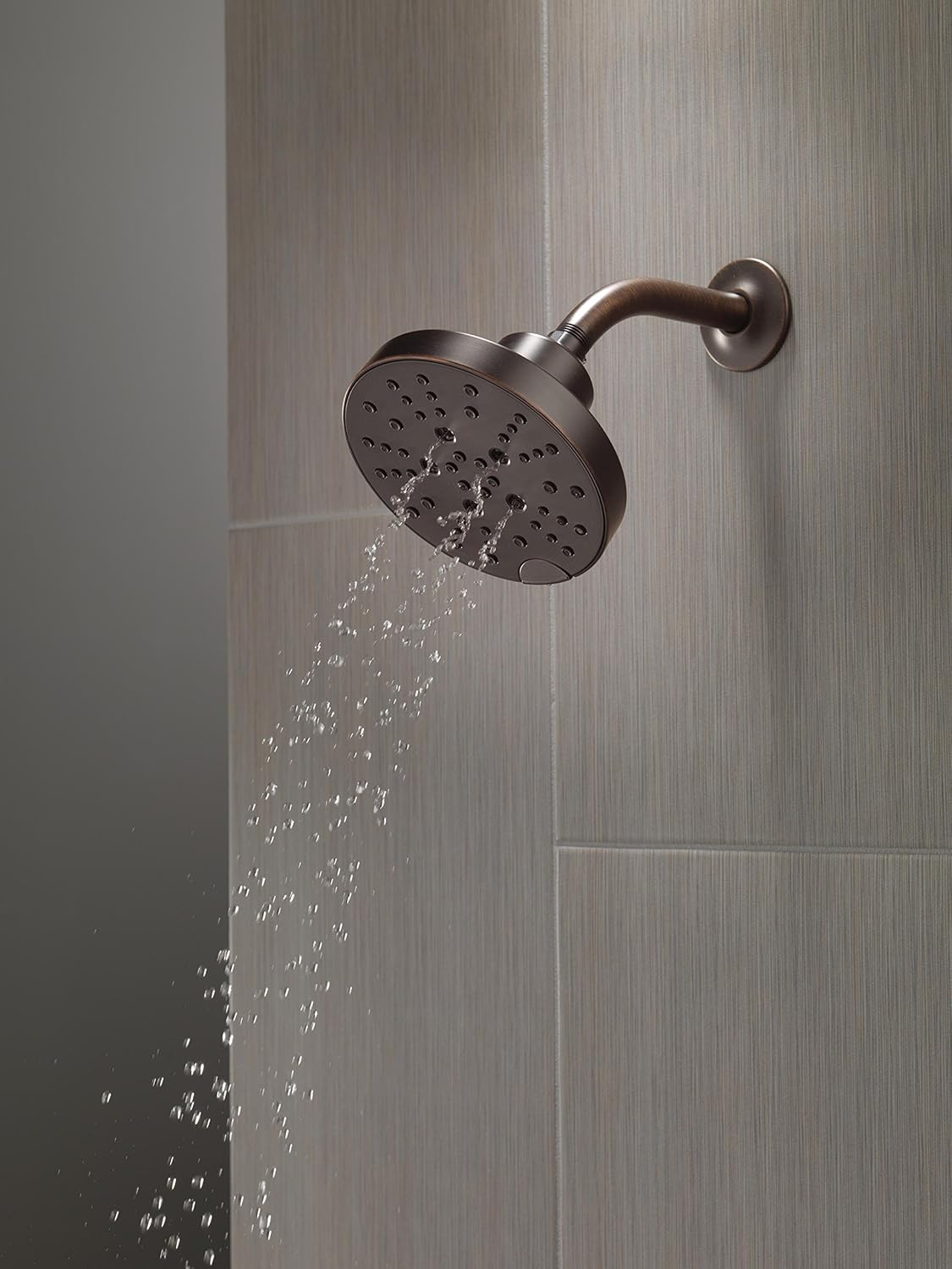 Delta 5-Spray Shower Head with H2Okinetic Technology Oil Rubbed Bronze