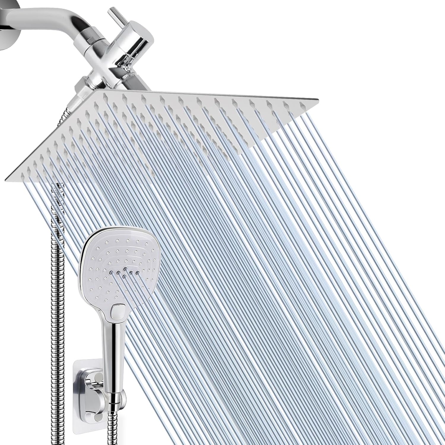 NearMoon Handheld Shower Head with 12 Inch Hose and 3 Spray Settings