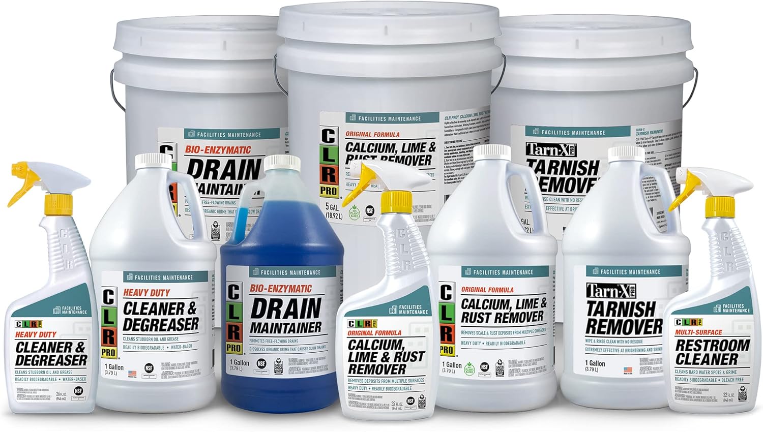 CLR PRO Calcium Lime Rust Remover 1 Gallon Pack of 2 1