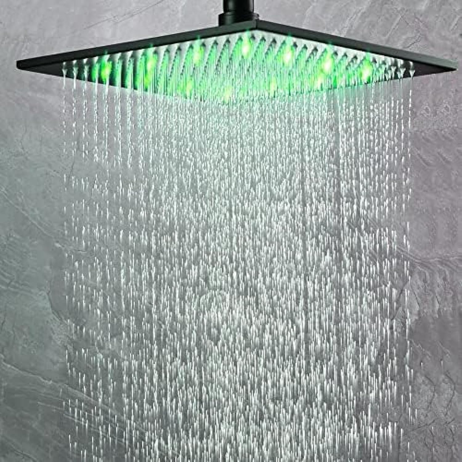 TECKI Thermostatic Shower Set with LED Rainfall and Massage