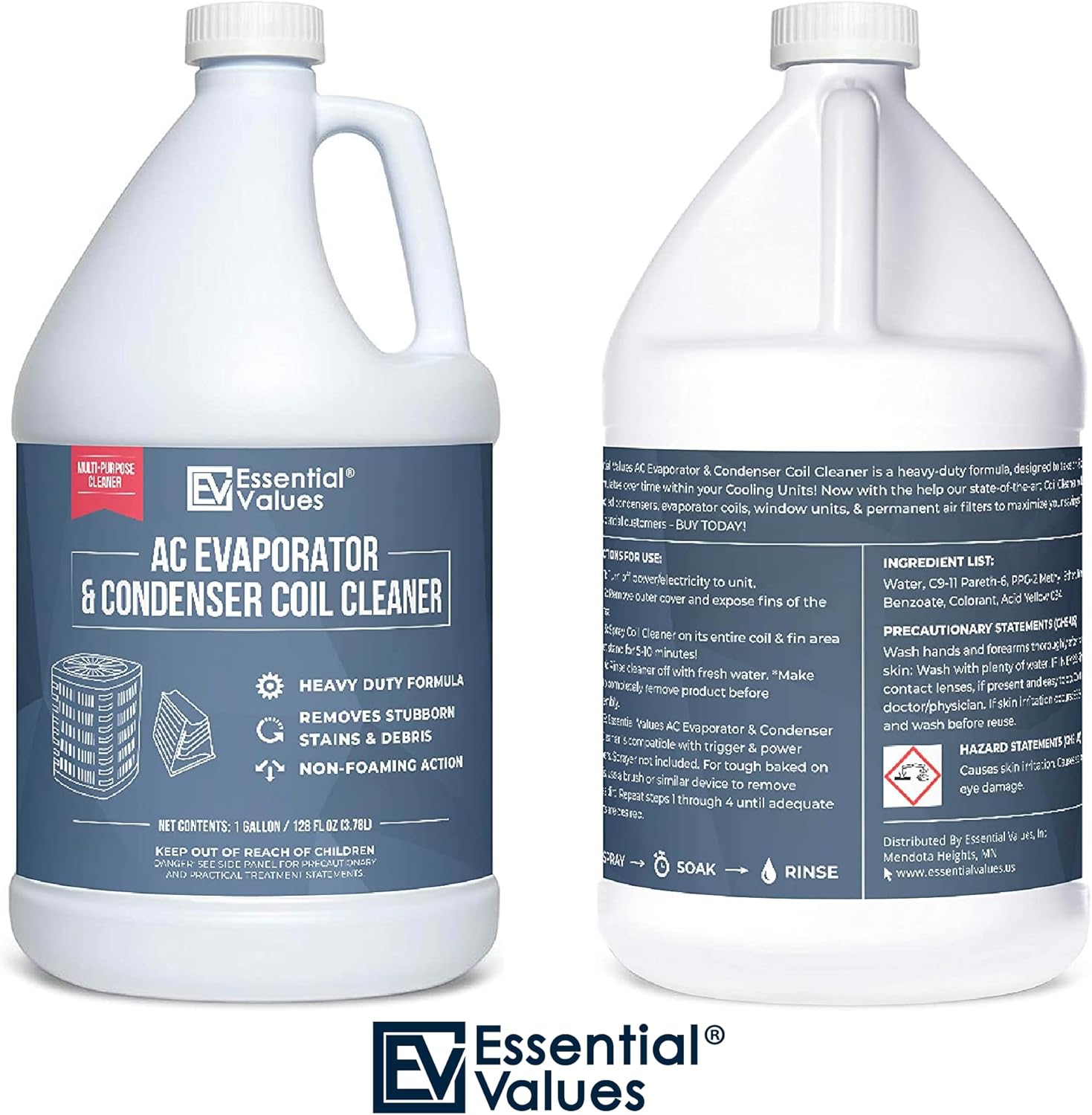 Essential Values Coil Cleaner for AC Unit Gallon 1