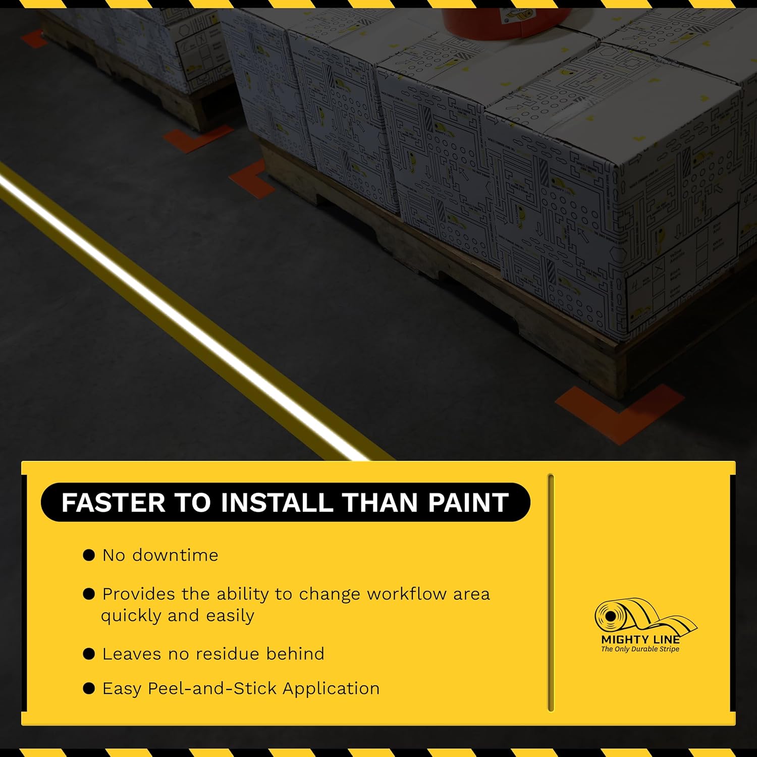 Mighty Line Reflective Floor Tape 4 75 Roll