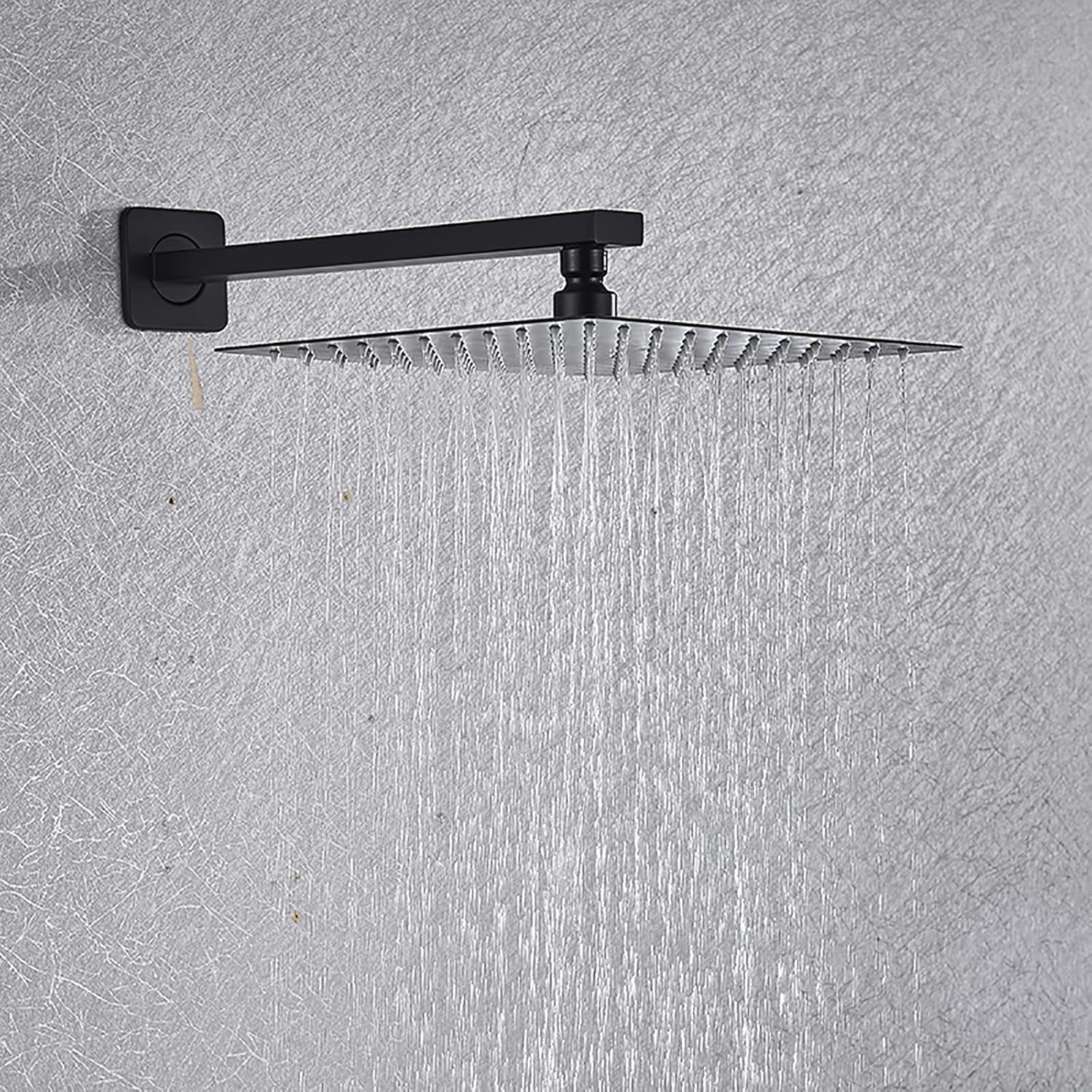 Wall Mounted Matte Black Shower Combo Set with LED Digital Display
