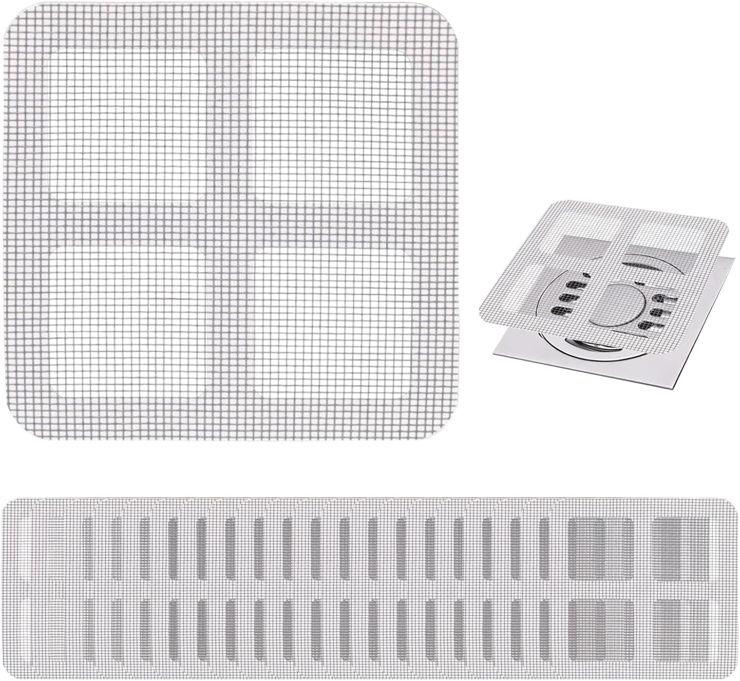 Quxddy 100pcs 4 Inch Square Drain Cover for Hair and Debris