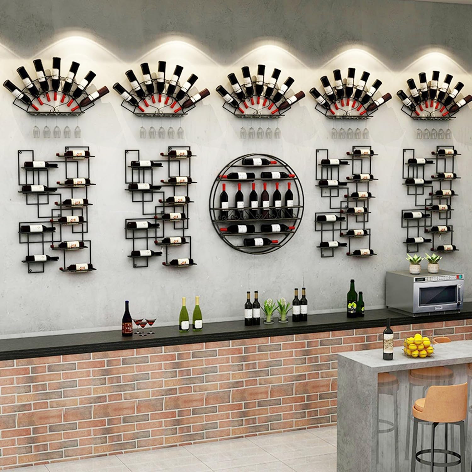 CUXAHO Wall-Mounted Wine Rack Bronze