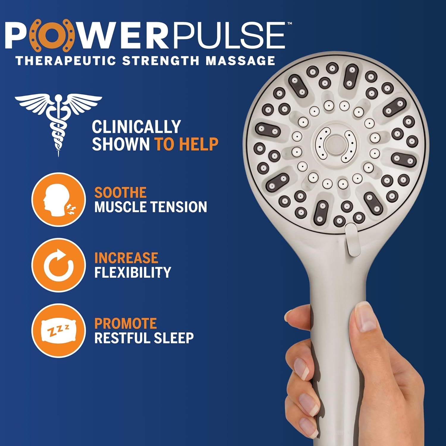 Waterpik ShowerClean Pro Handheld High Pressure Shower Head
