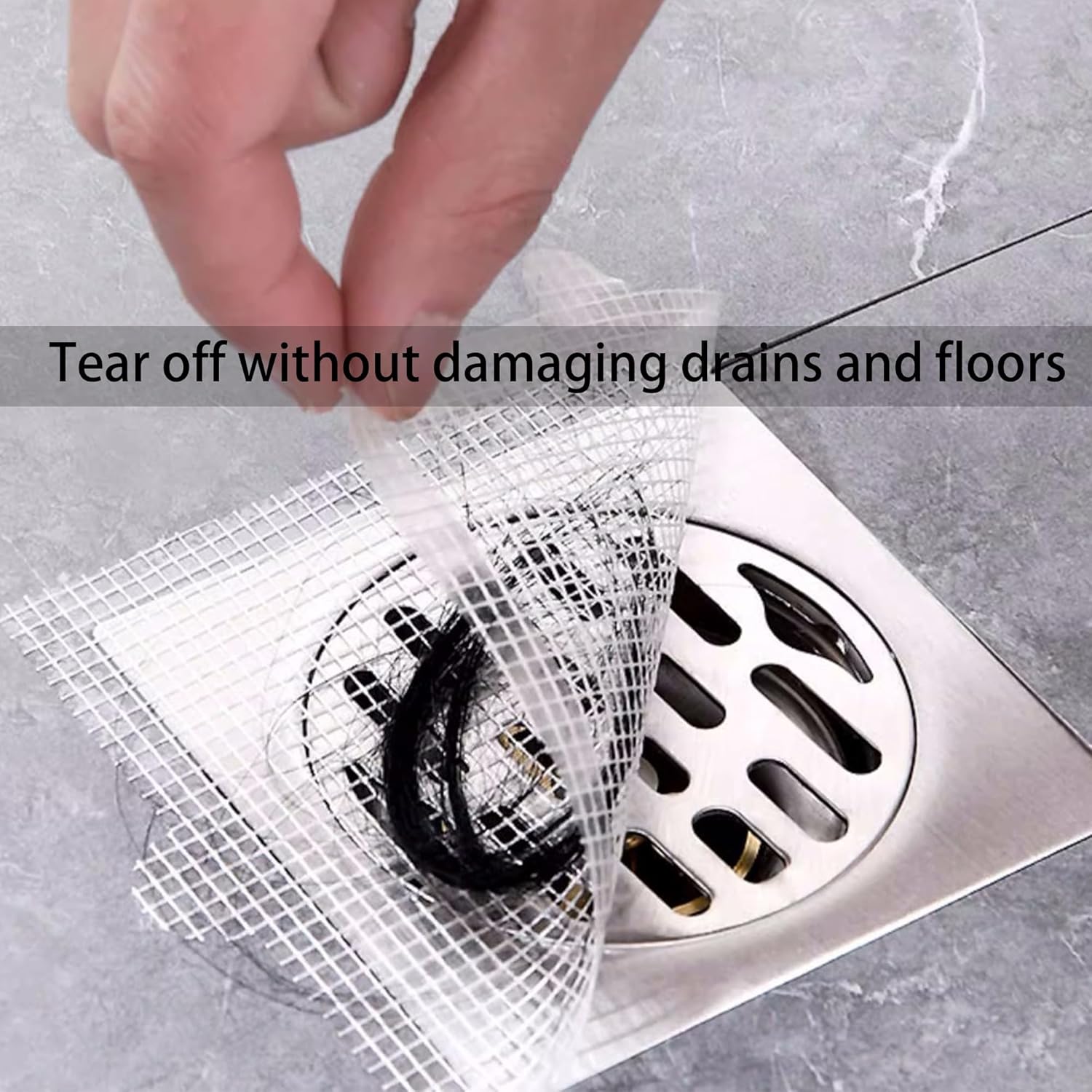 4 Inch 30pcs Round Disposable Shower Drain Hair Catcher Stickers