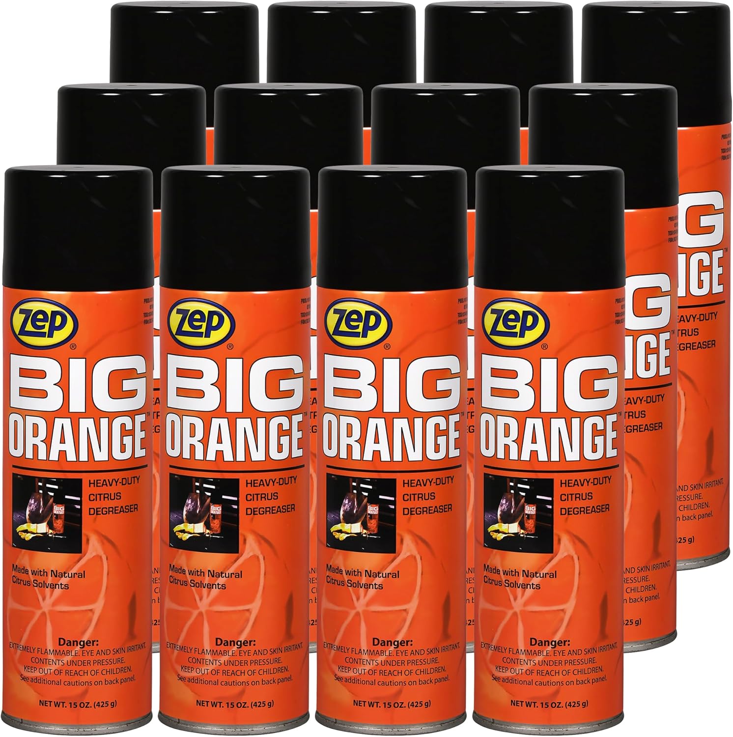 Zep Big Orange Heavy-Duty Citrus Degreaser - 15 oz Case Of 12 1