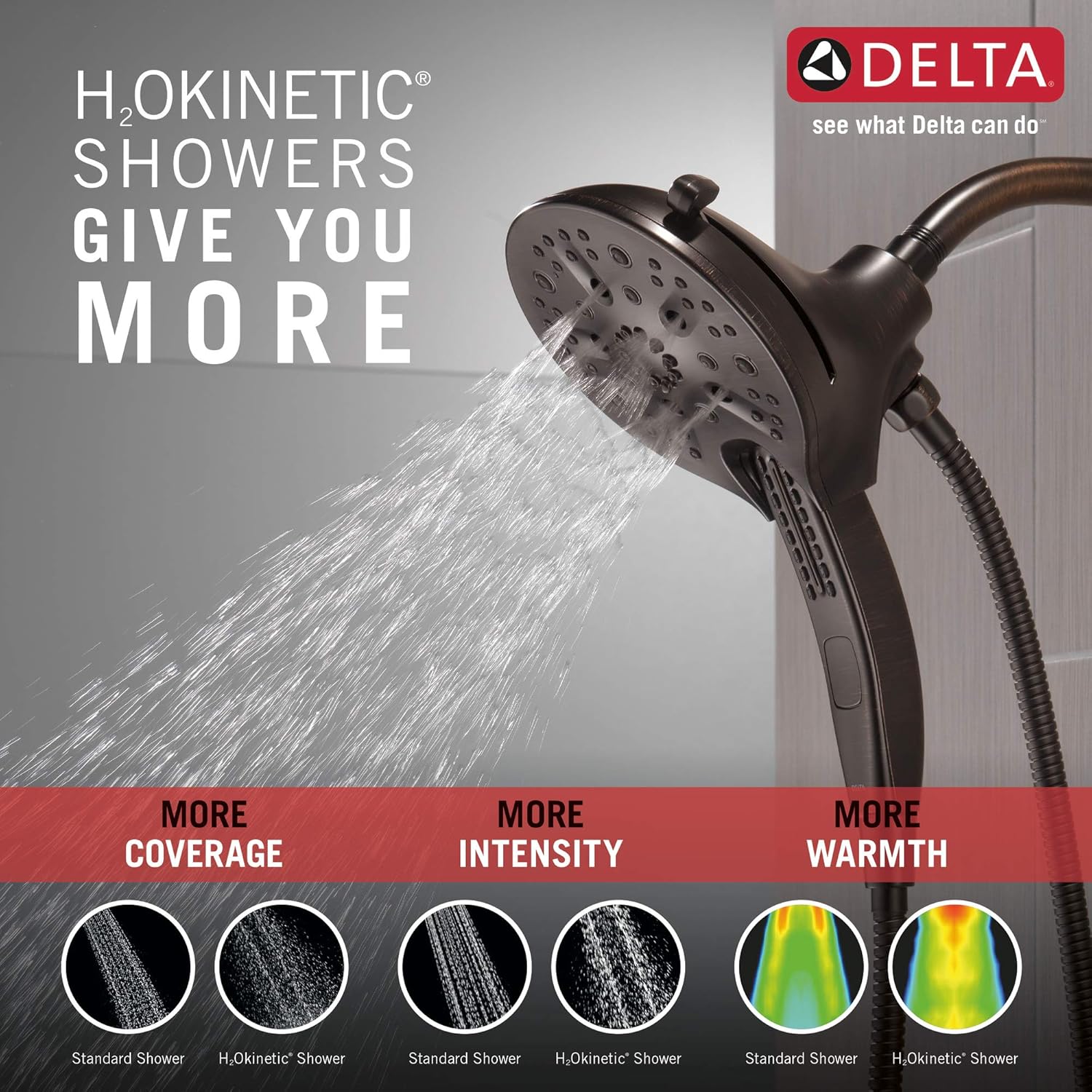 Delta Faucet 5-Spray In2ition 2-in-1 Hand Shower with Hose