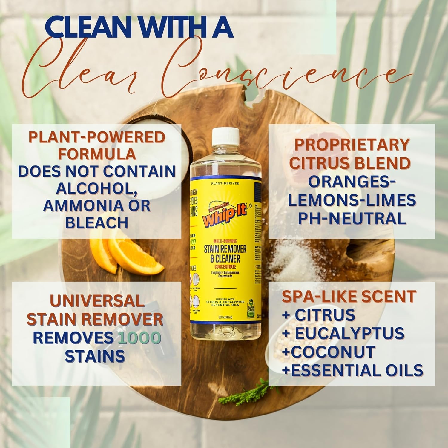 Whip-It All Natural Enzyme Cleaner Stain Kit - 32oz