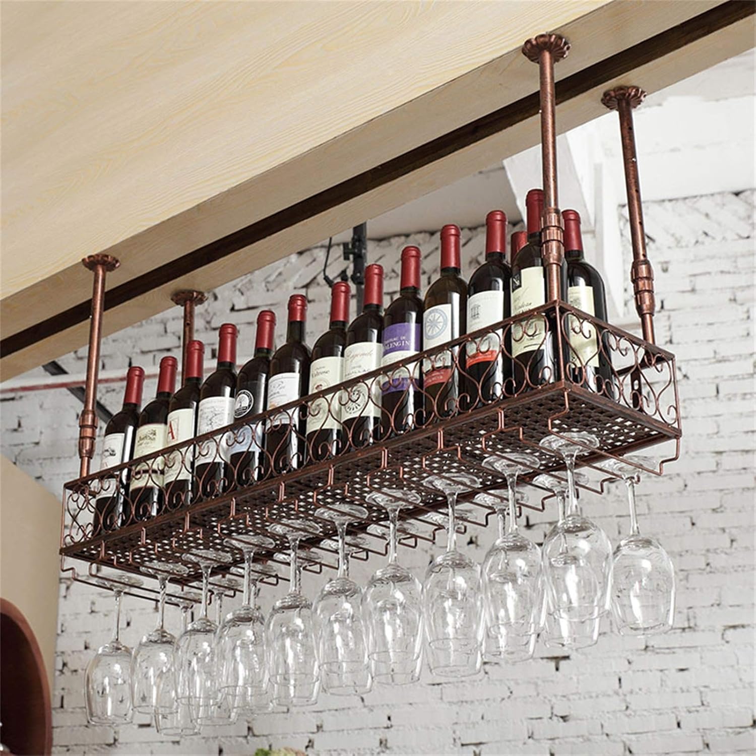 CGF- Wall-Mounted Wine Rack with Adjustable Shelves