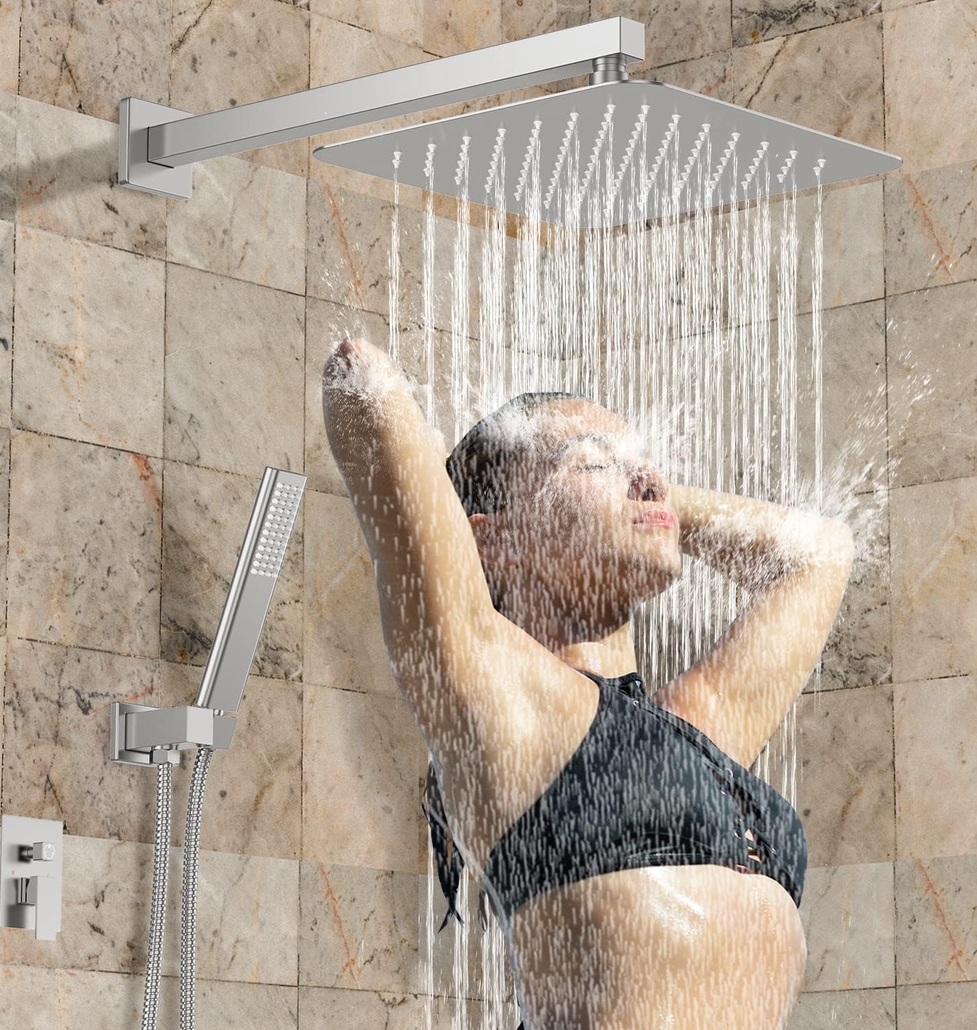 EMBATHER Tub Shower Trim System with Rain Shower Head
