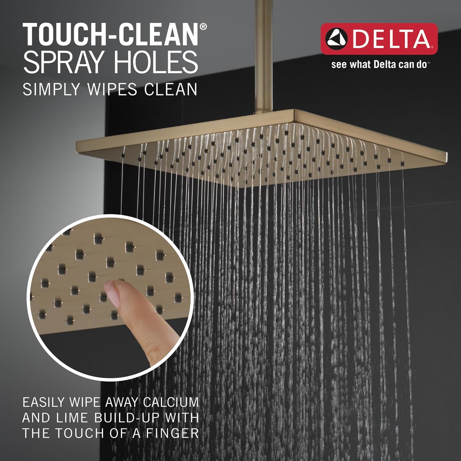 Delta 52159-CZ Rain Shower Head Champagne Bronze