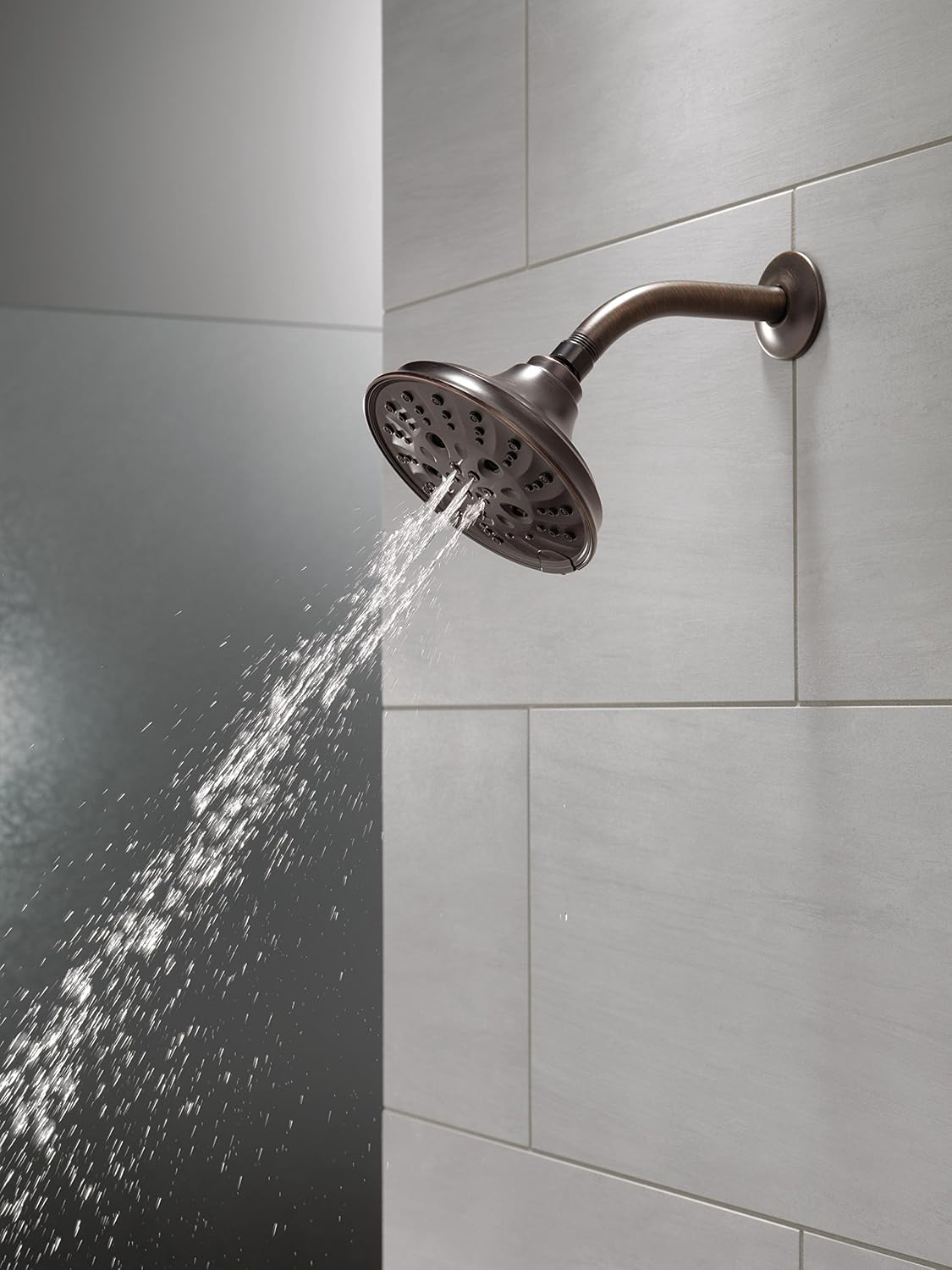 Delta Faucet 52669-RB H2Okinetic 5-Setting Raincan Shower Head in Venetian Bronze