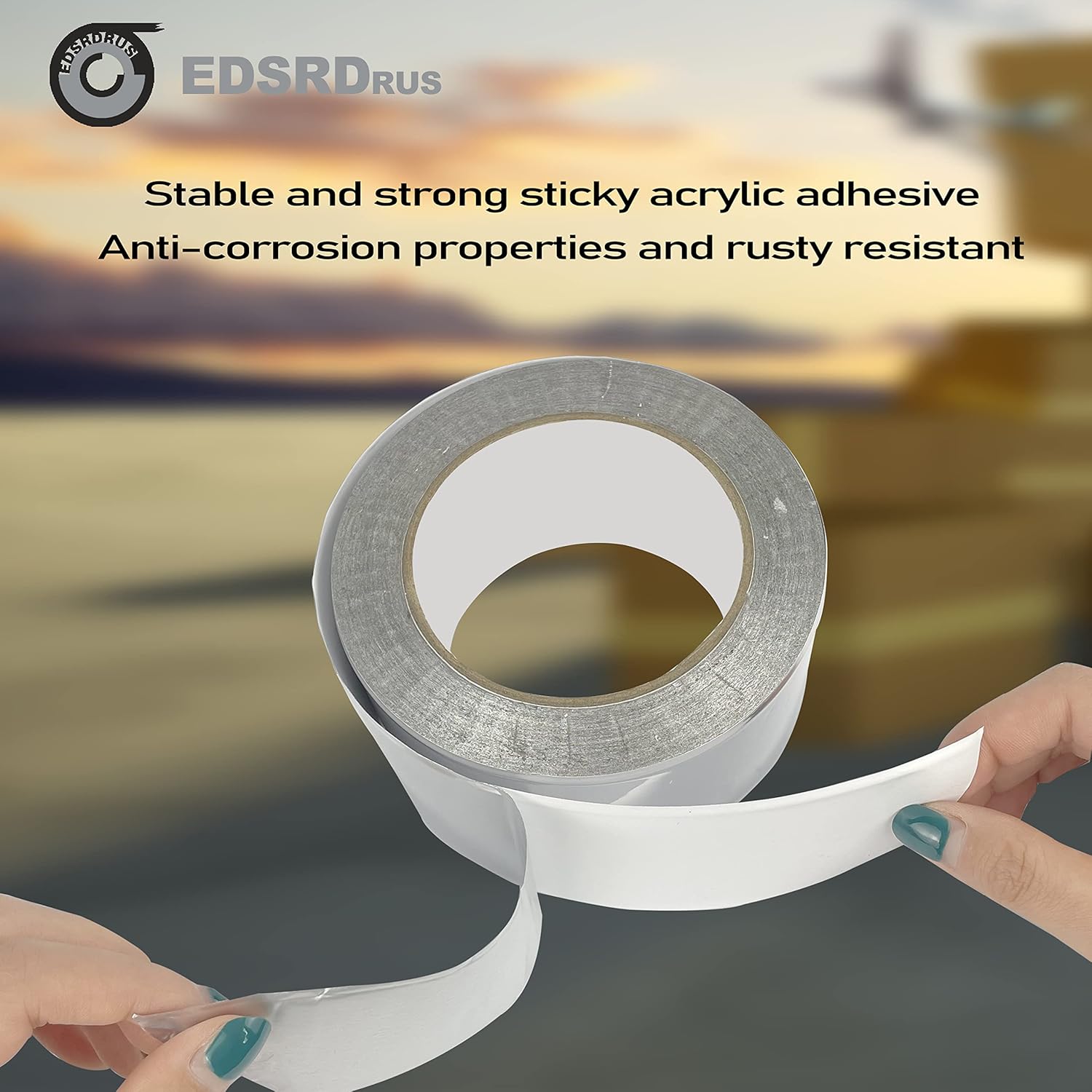EDSRDRUS Aluminum Duct Tape 12in x 98ft 1in x 98ft Heavy Duty Reflective
