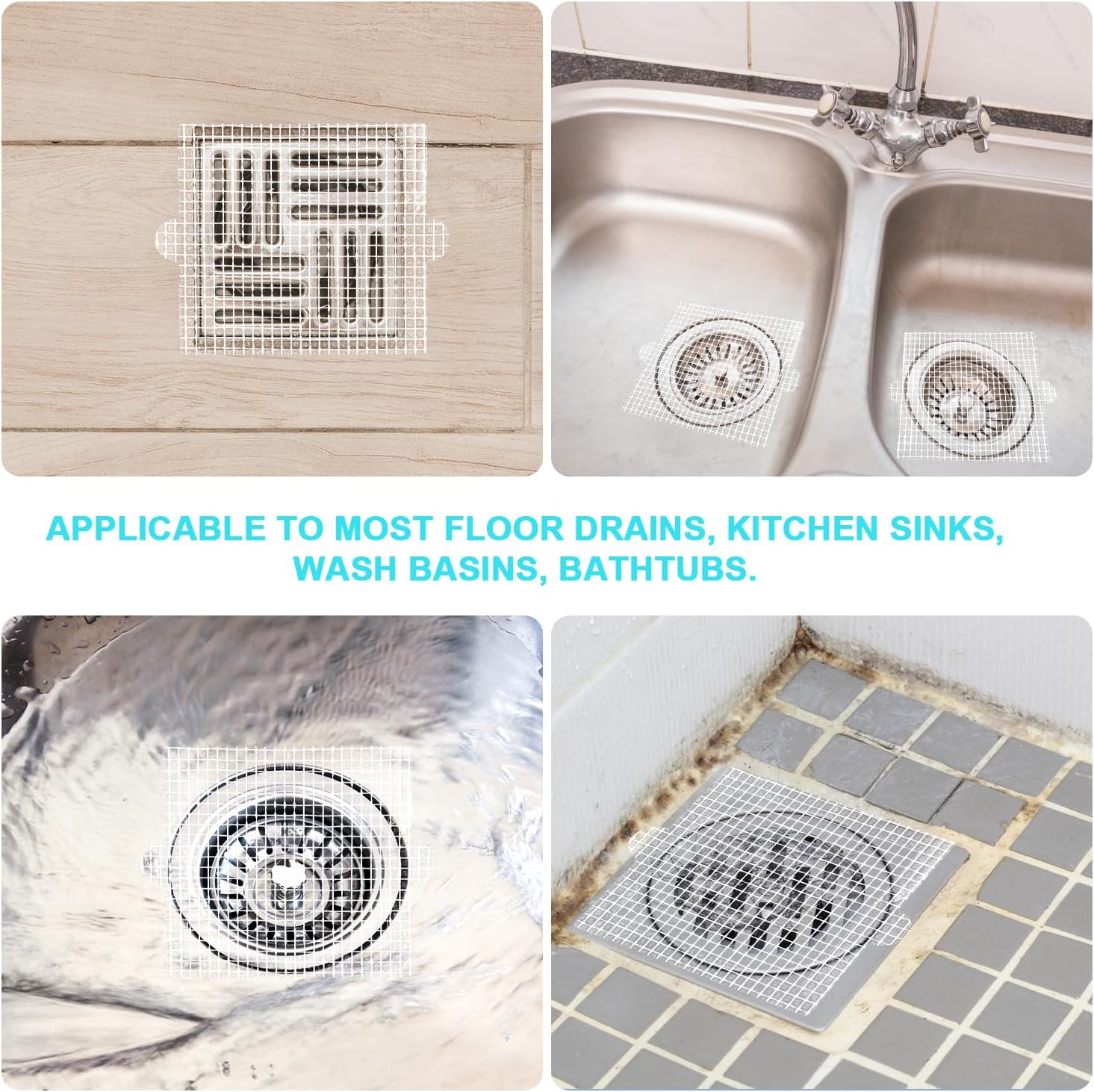 25pcs PEUTIER Shower Drain Hair Catchers