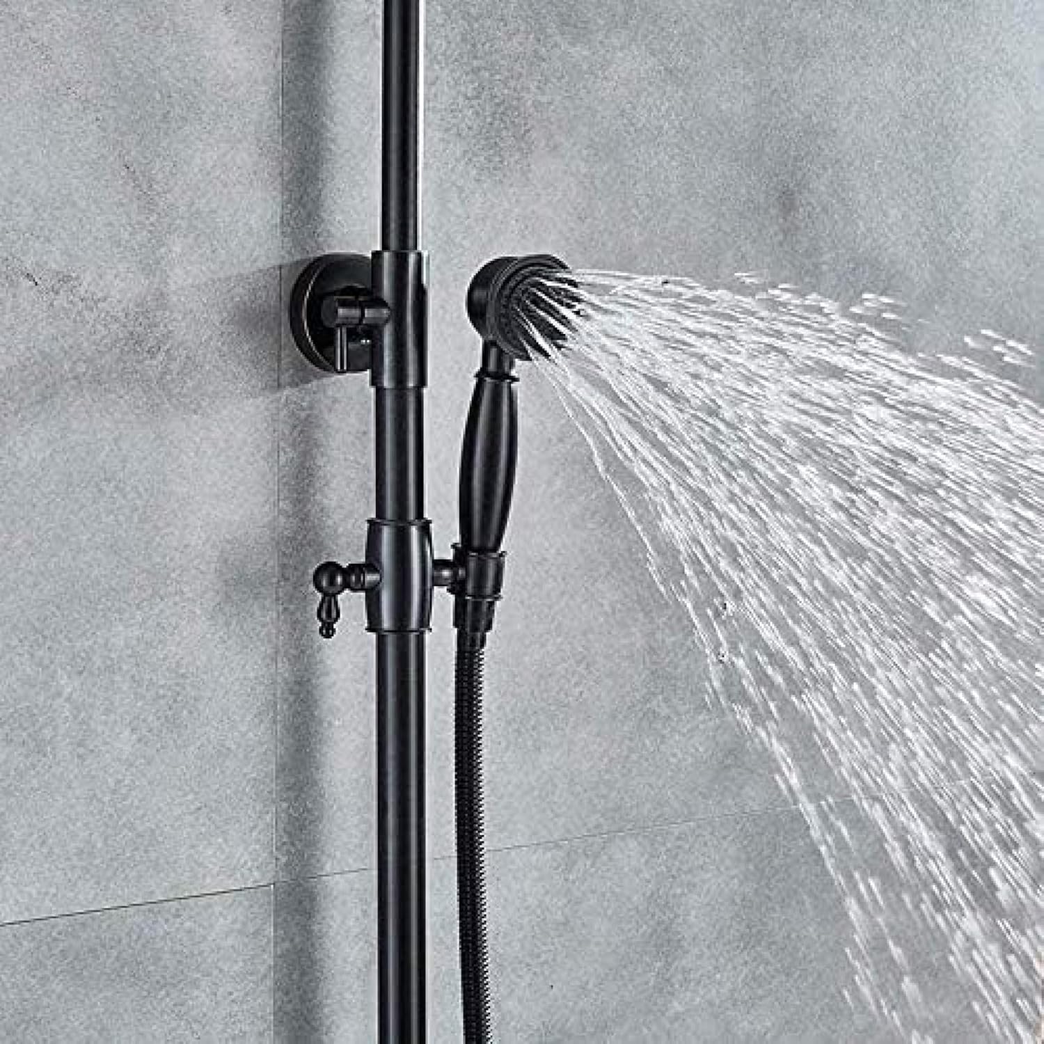 TECKI Black Oil Rubbed Bronze Shower System Set
