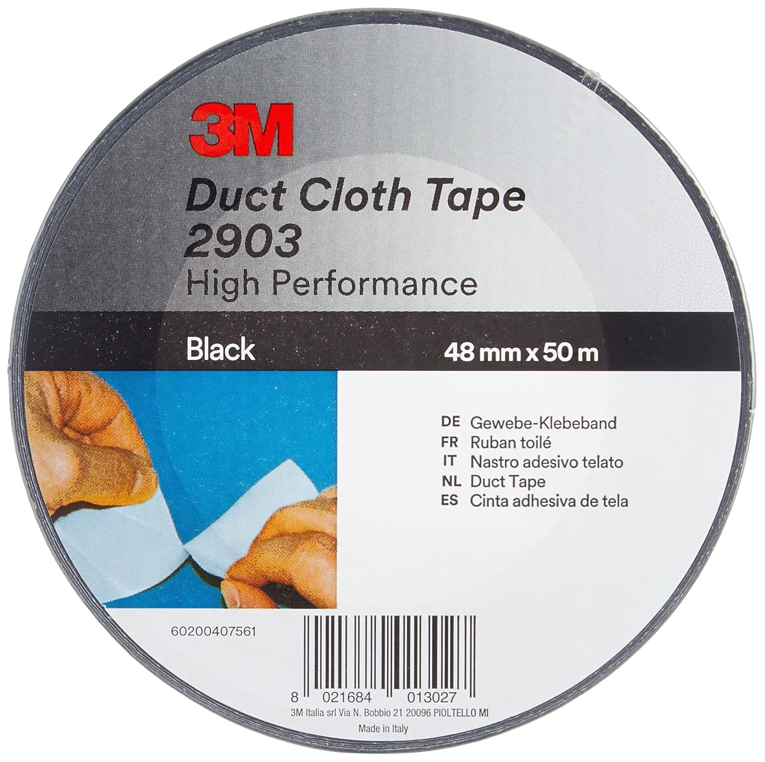 3M Duct Tape 2903 48mm x 50m Black 1