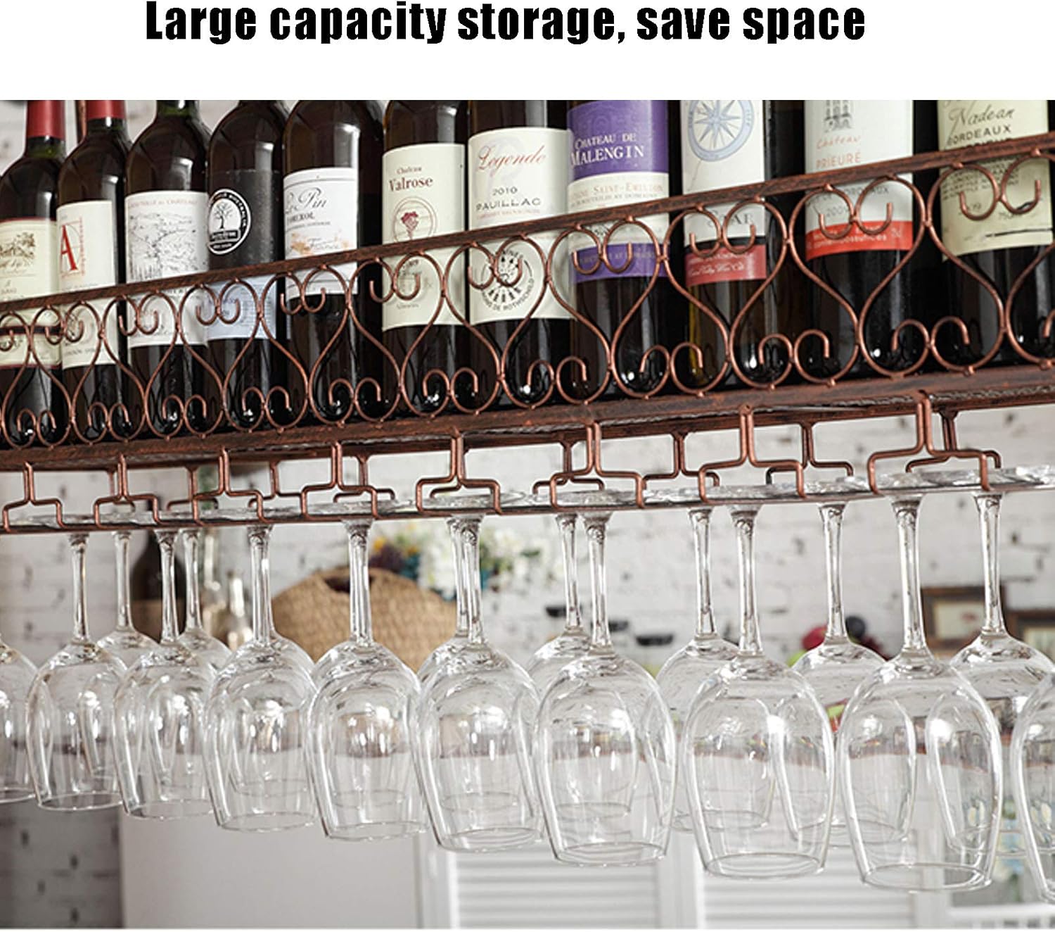 CGF- Wall-Mounted Wine Rack with Adjustable Shelves