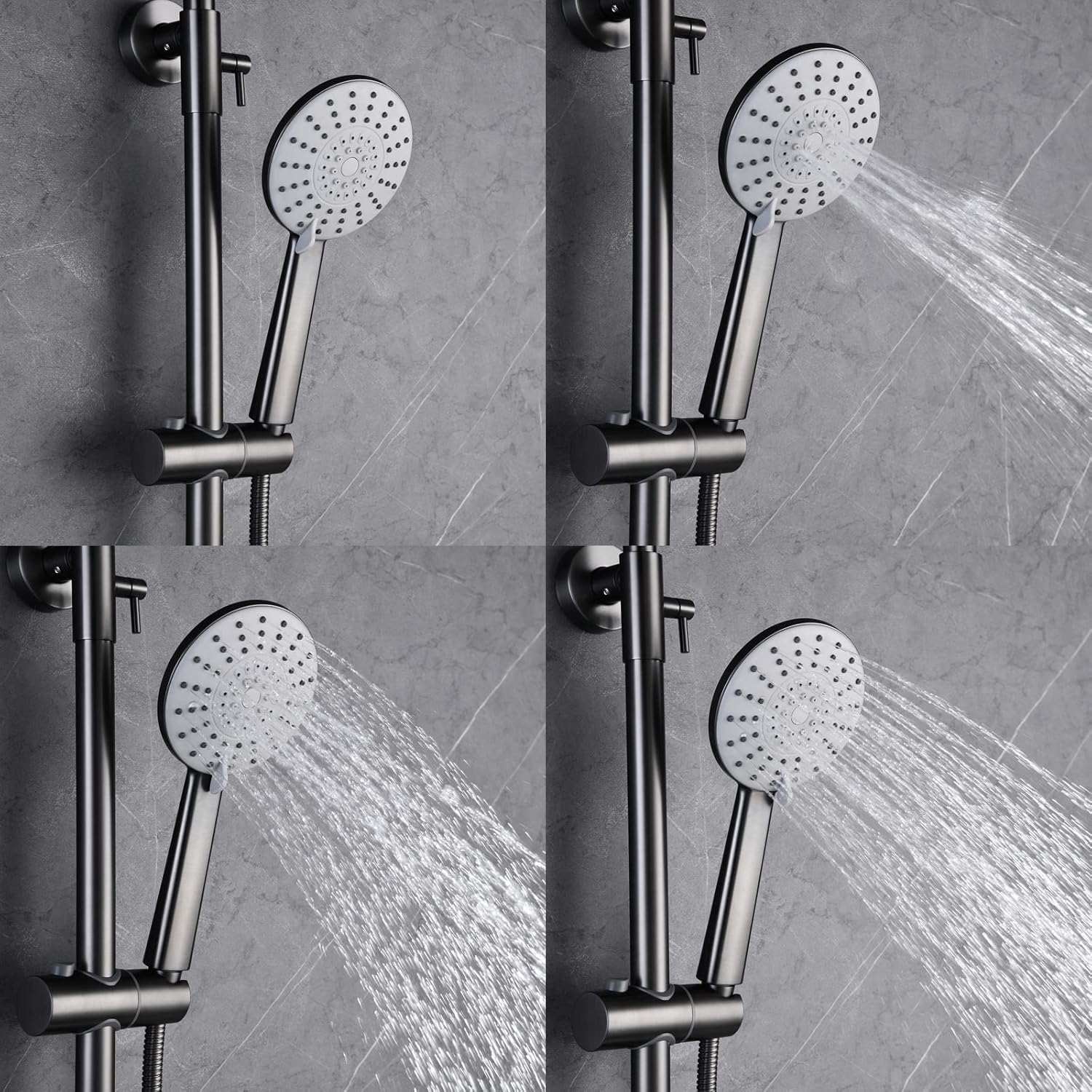 Adjustable Brass Shower Set with 3 Function Sprayer