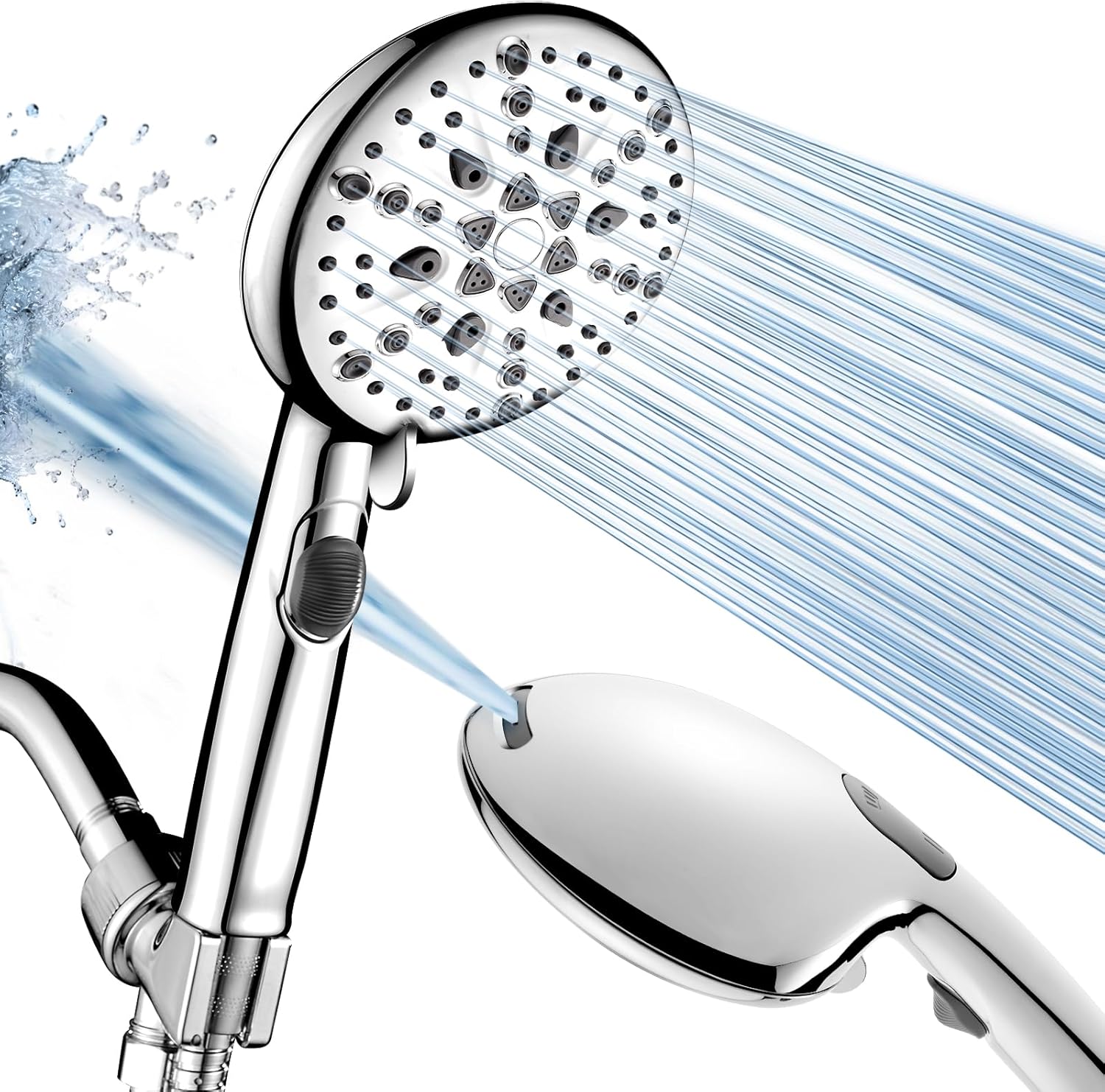 Cobbe 9 Functions Handheld Shower Head with Chrome Finish